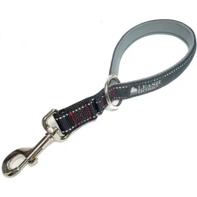 12 Inch Padded Handle Short Dog Leash with Reflective Webbing and O-Ring