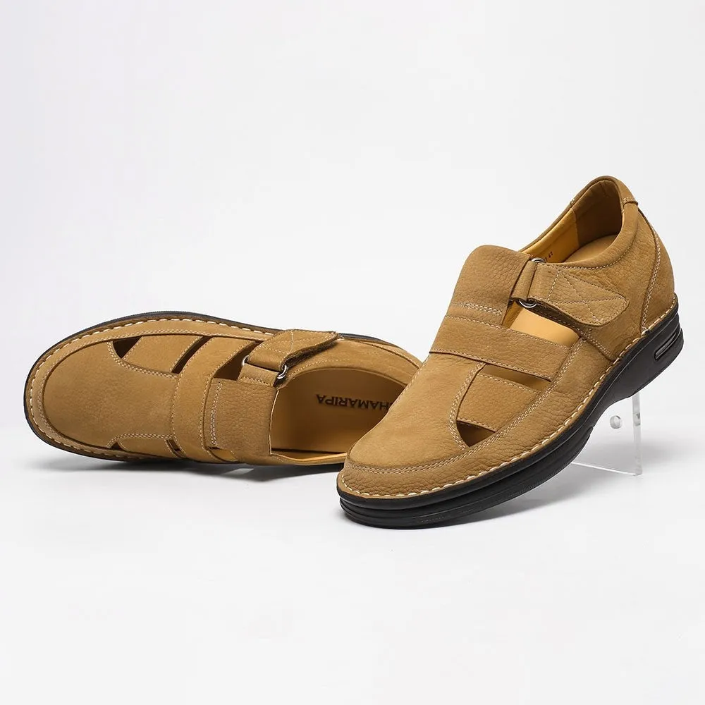 2.76 Inch /7 CM CMR CHAMARIPA Nubuck Leather Fisherman Sandals