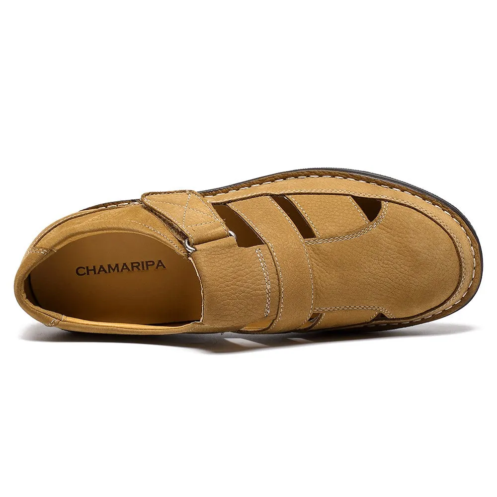 2.76 Inch /7 CM CMR CHAMARIPA Nubuck Leather Fisherman Sandals