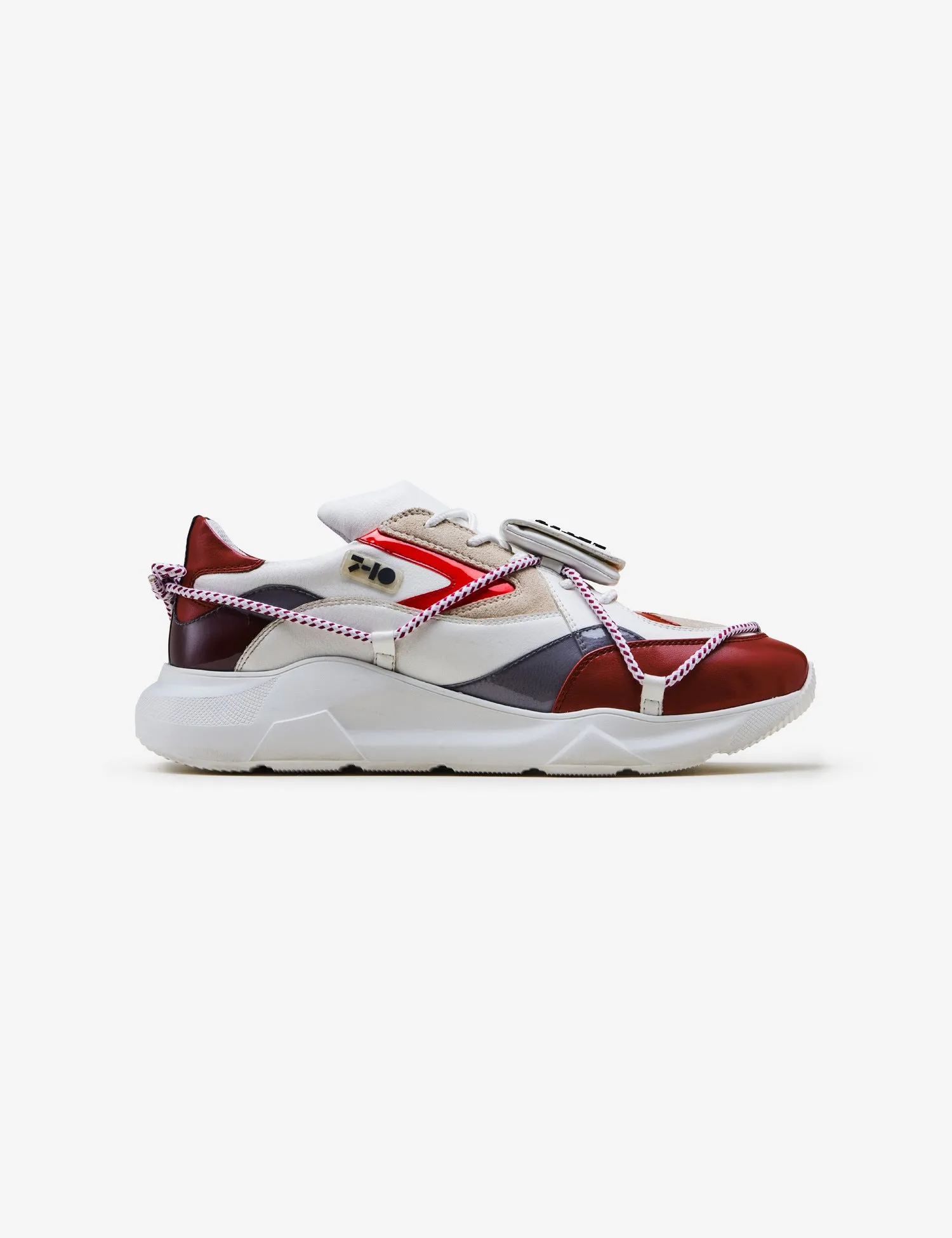 410 white red pouch chunky sneaker