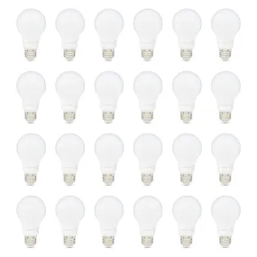 60W Equivalent, Soft White, Dimmable, 10,000 Hour Lifetime, A19 LED Light Bulb, 24-Pack