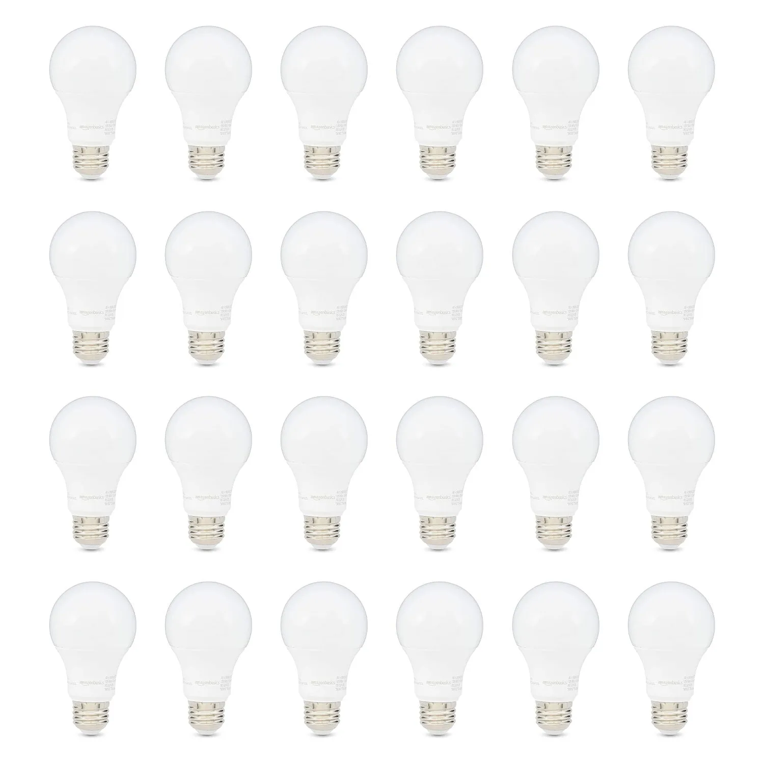 60W Equivalent, Soft White, Dimmable, 10,000 Hour Lifetime, A19 LED Light Bulb, 24-Pack