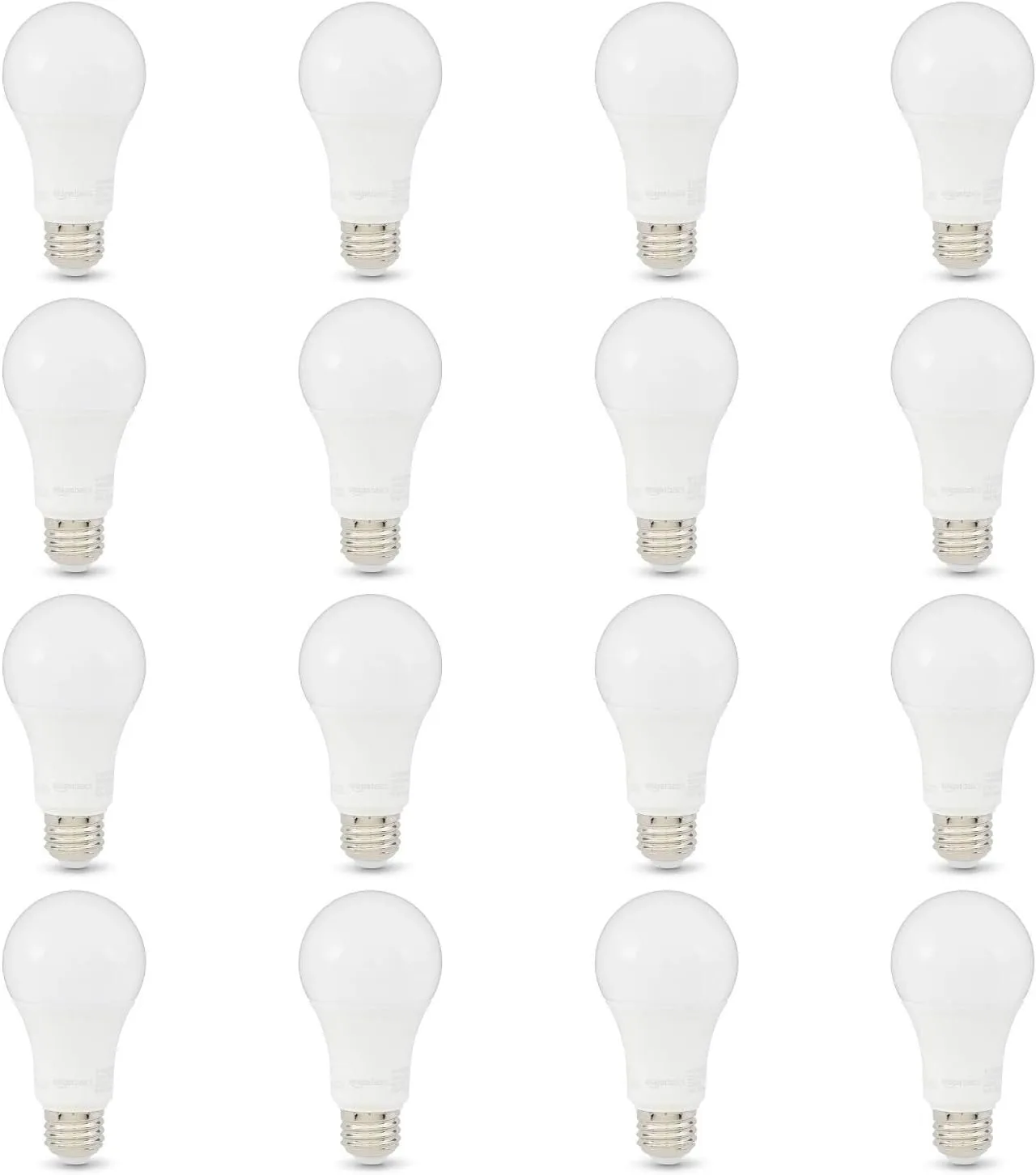 A19 LED Light Bulb, 10,000 Hour Lifetime, Non-dimmable Warm White 3000K (16-Pack)