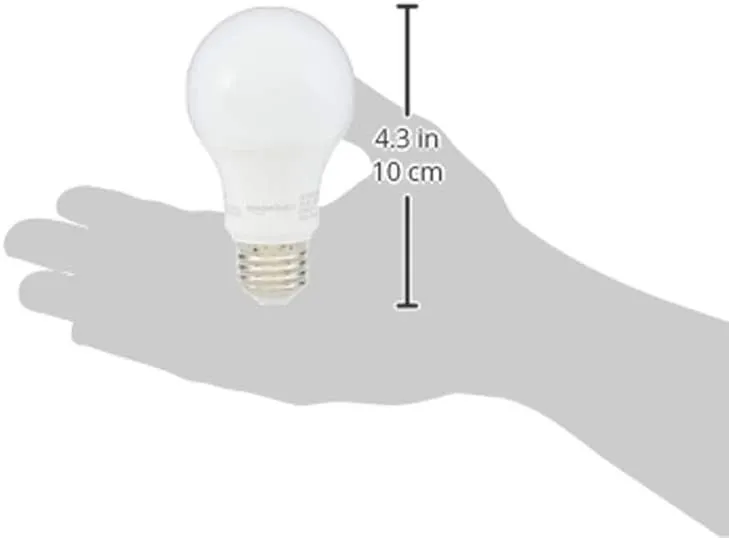 A19 LED Light Bulb, 10,000 Hour Lifetime, Non-dimmable Warm White 3000K (16-Pack)