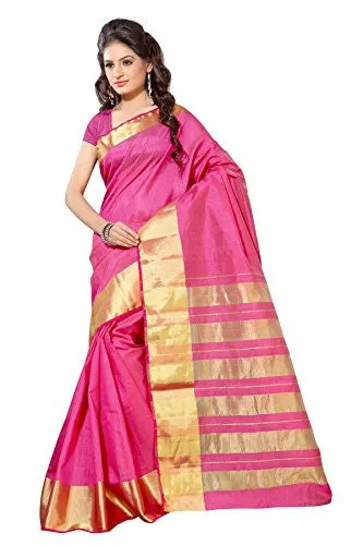 Alankrita Kanchipuram Art Tussar Silk Saree Rani Color