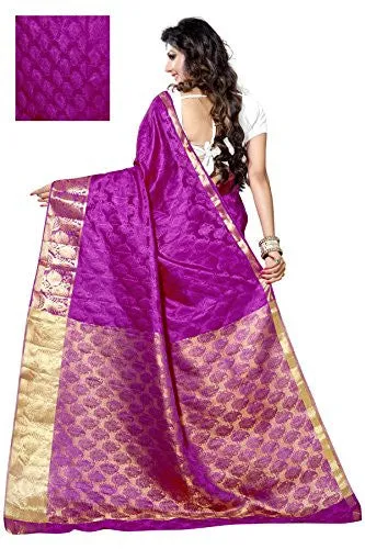 Alankrita Self Design Kanchipuram Art Silk Emboss Tissue Pallu Saree Mejanta Color