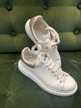 Alexander McQueen White Leather Trainers