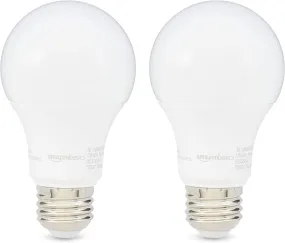 Amazon Basics Dimmable Soft White A19 LED Light Bulb with 10,000 Hour Lifetime, 2700K 60-Watt Equivalent