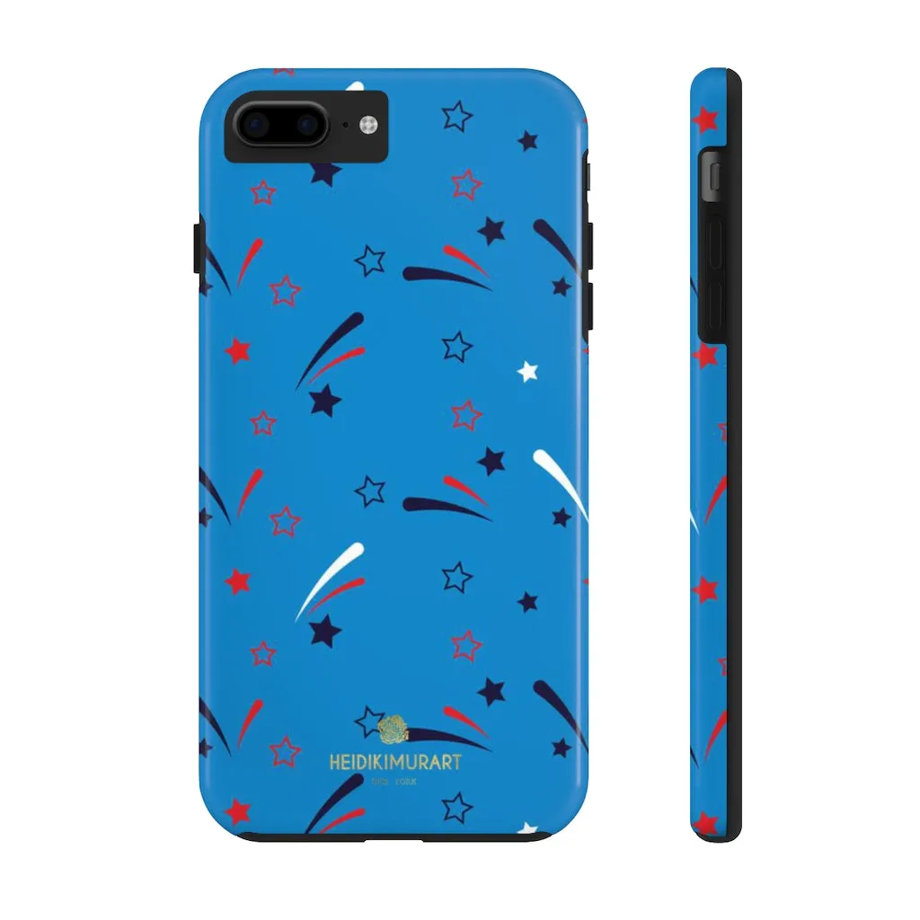 American Patriotic Print Phone Case, July 4th Blue Case Mate Tough Phone Cases-Made in USA