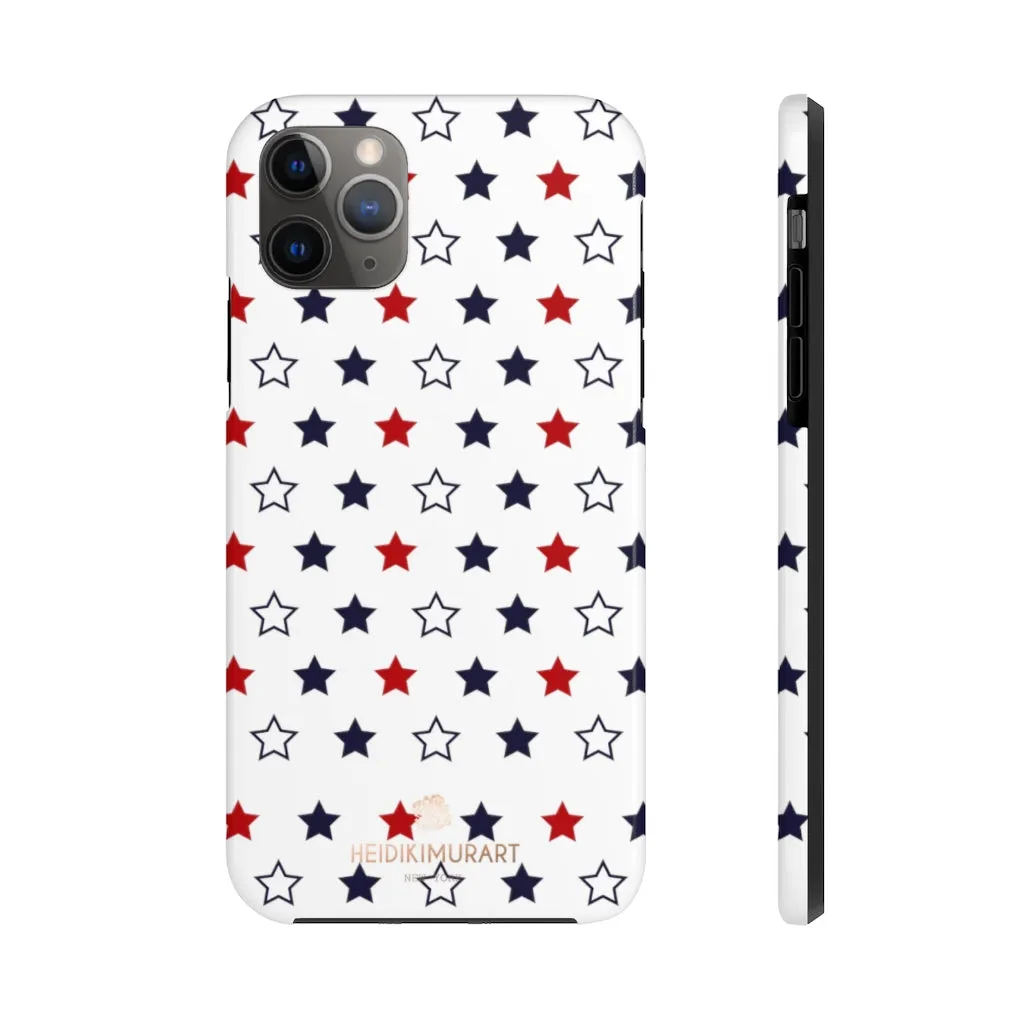 American Patriotic Print Phone Case, Star Print Case Mate Tough Phone Cases-Made in USA