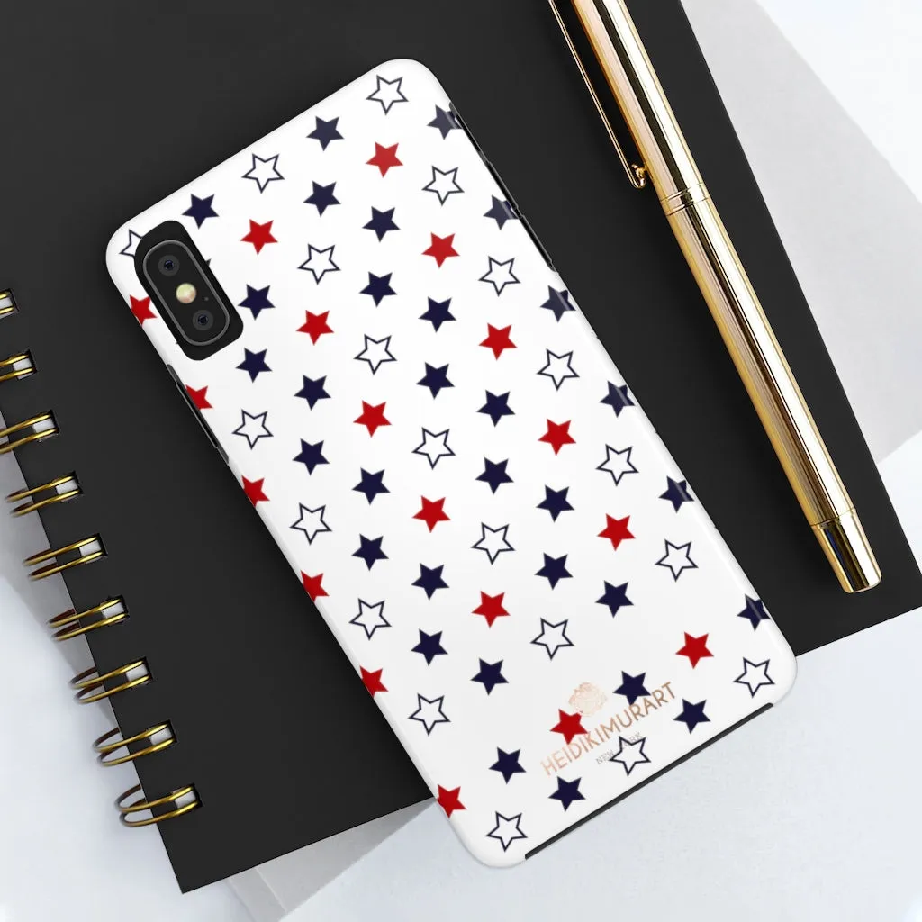 American Patriotic Print Phone Case, Star Print Case Mate Tough Phone Cases-Made in USA