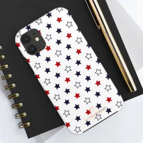 American Patriotic Print Phone Case, Star Print Case Mate Tough Phone Cases-Made in USA