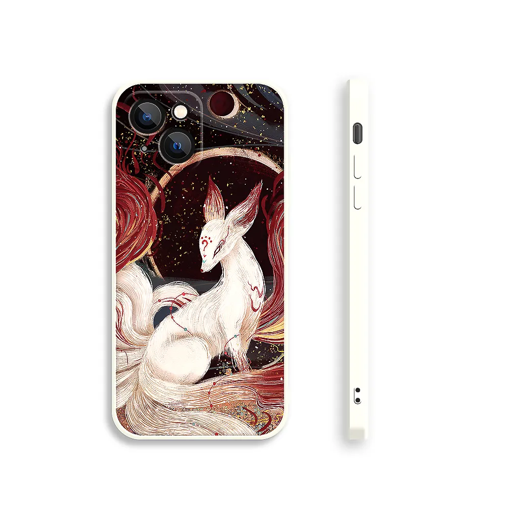 Apple iPhone Series Nine-Tailed Fox Silicone Phone Case