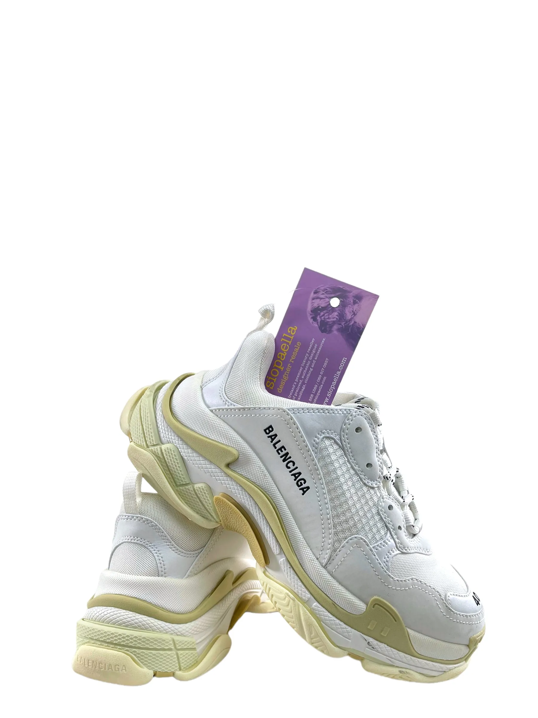 Balenciaga White Triple S Trainers - EU 40 / UK UK 7