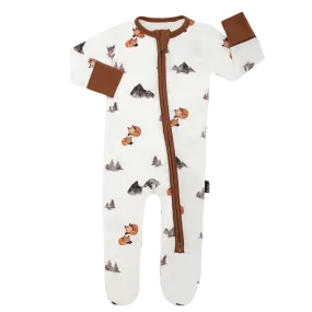 BELAN J Footed Zipper Sleeper - Foxes