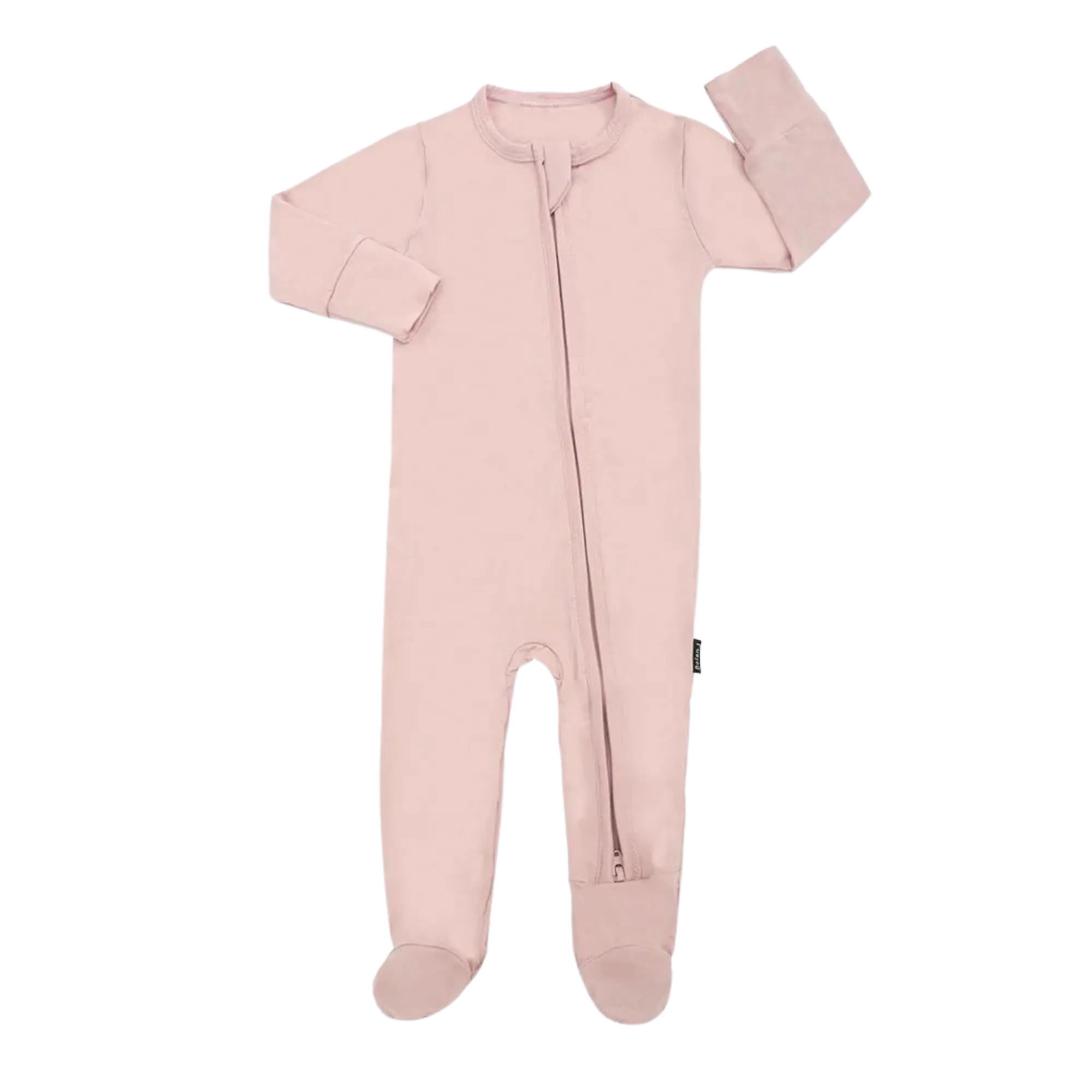 BELAN J Footed Zipper Sleeper - Rose Quartz