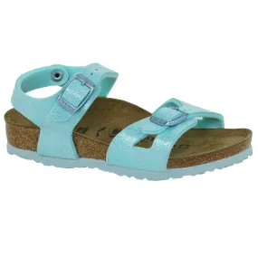 Birkenstock Kids Rio Birko-Flor Sandals Reflection Blue 26 N