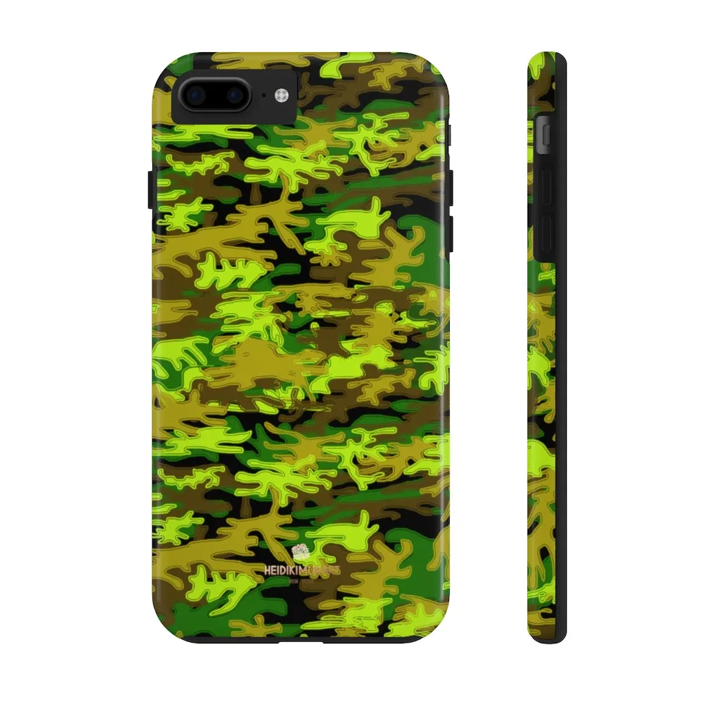 Black Green Camo iPhone Case, Camouflage Case Mate Tough Samsung Galaxy Phone Cases