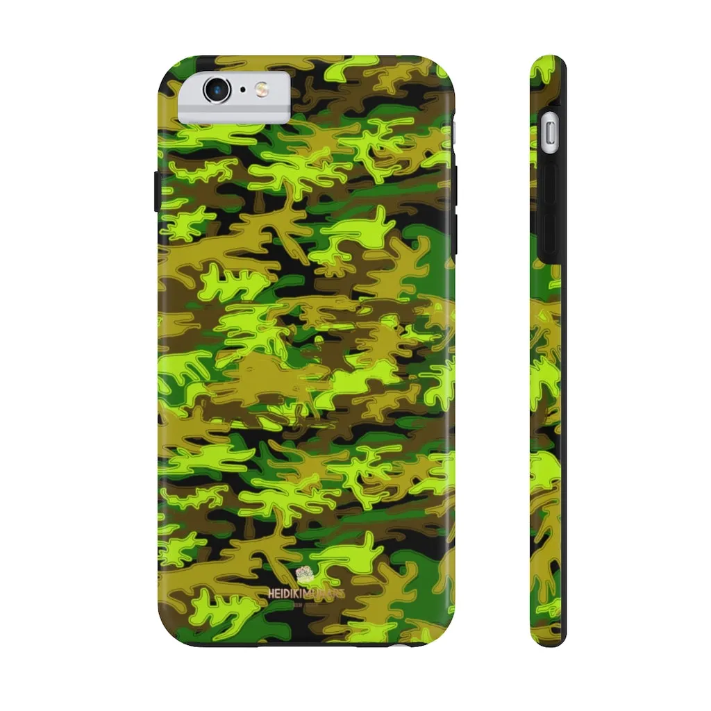 Black Green Camo iPhone Case, Camouflage Case Mate Tough Samsung Galaxy Phone Cases