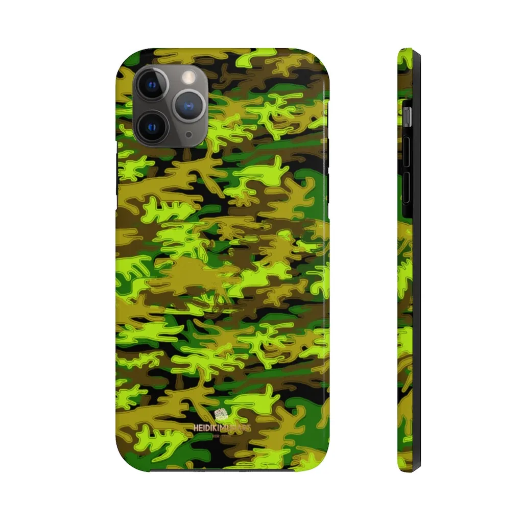 Black Green Camo iPhone Case, Camouflage Case Mate Tough Samsung Galaxy Phone Cases