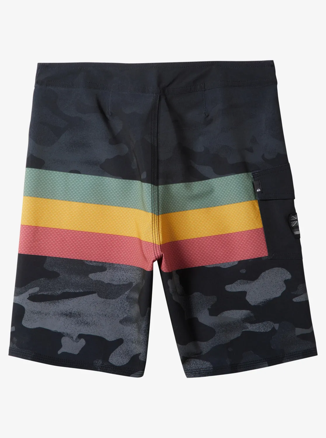 Boys 8-16 Surfsilk Hawaii Stripe 17" Boardshorts - Black