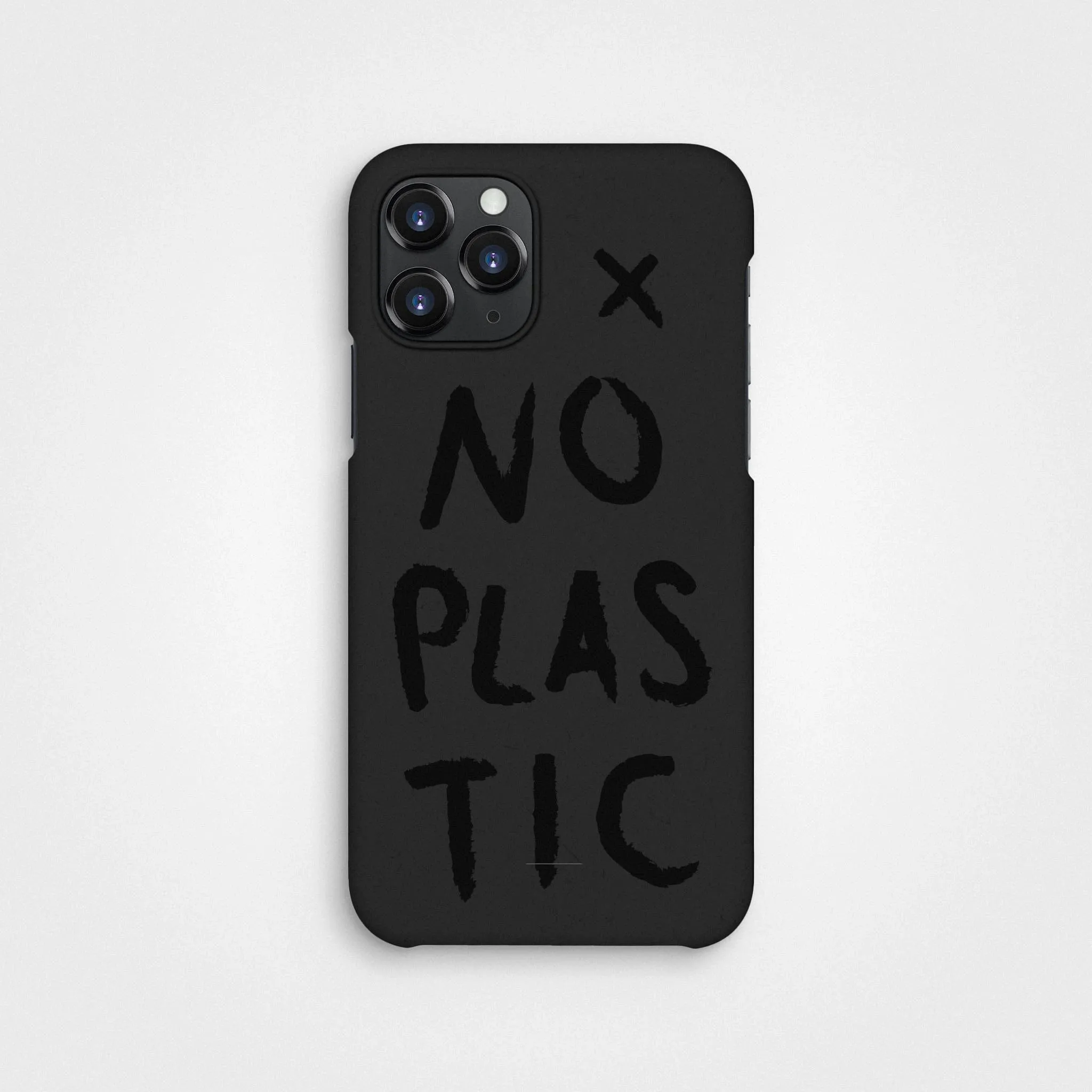 Charcoal Black No Plastic Phone Case & Screen Protection Bundle | Free Cable worth €30