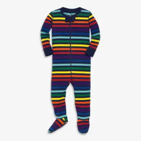 Clearance baby organic zip footie in rainbow (sizes 0-24m)