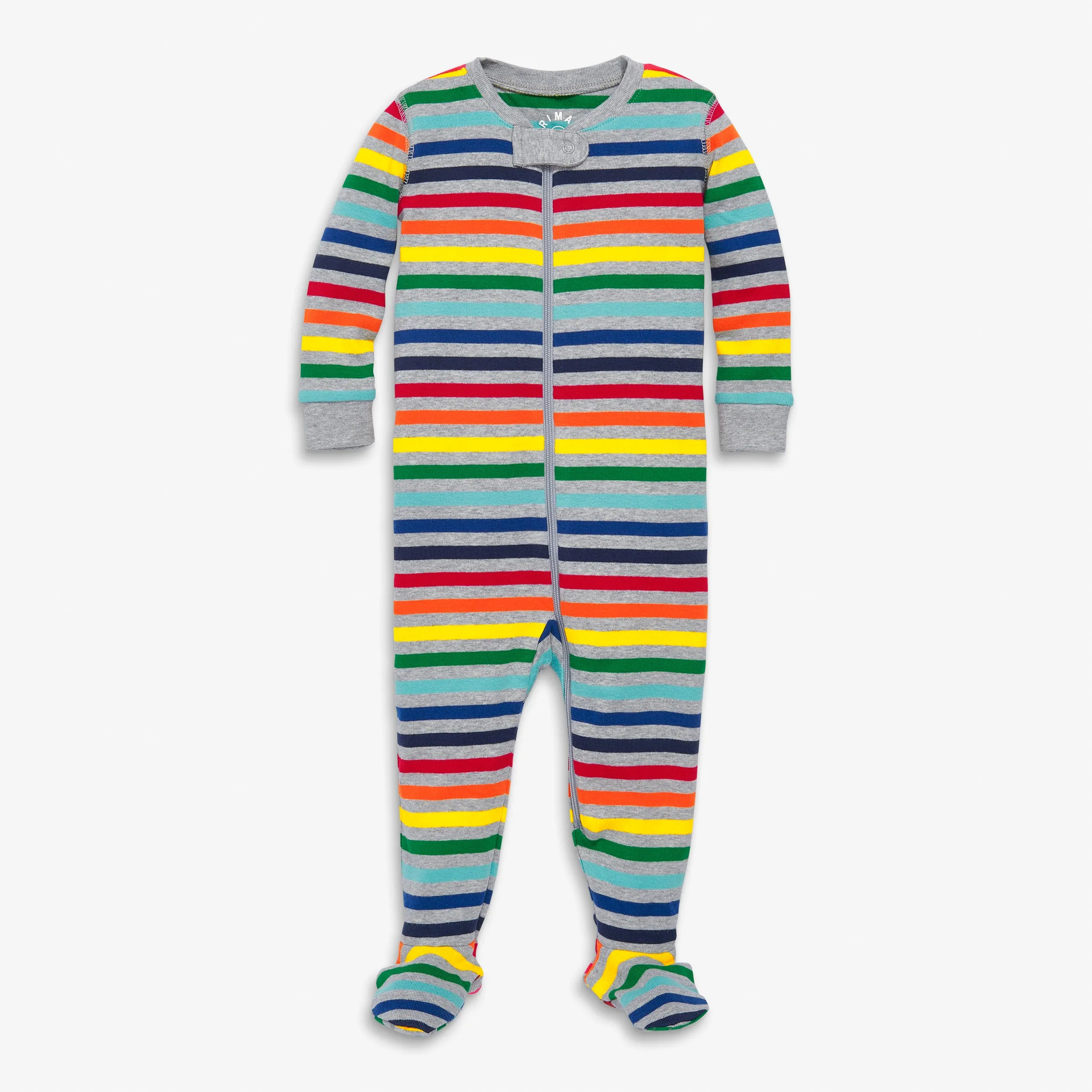 Clearance baby organic zip footie in rainbow (sizes 0-24m)