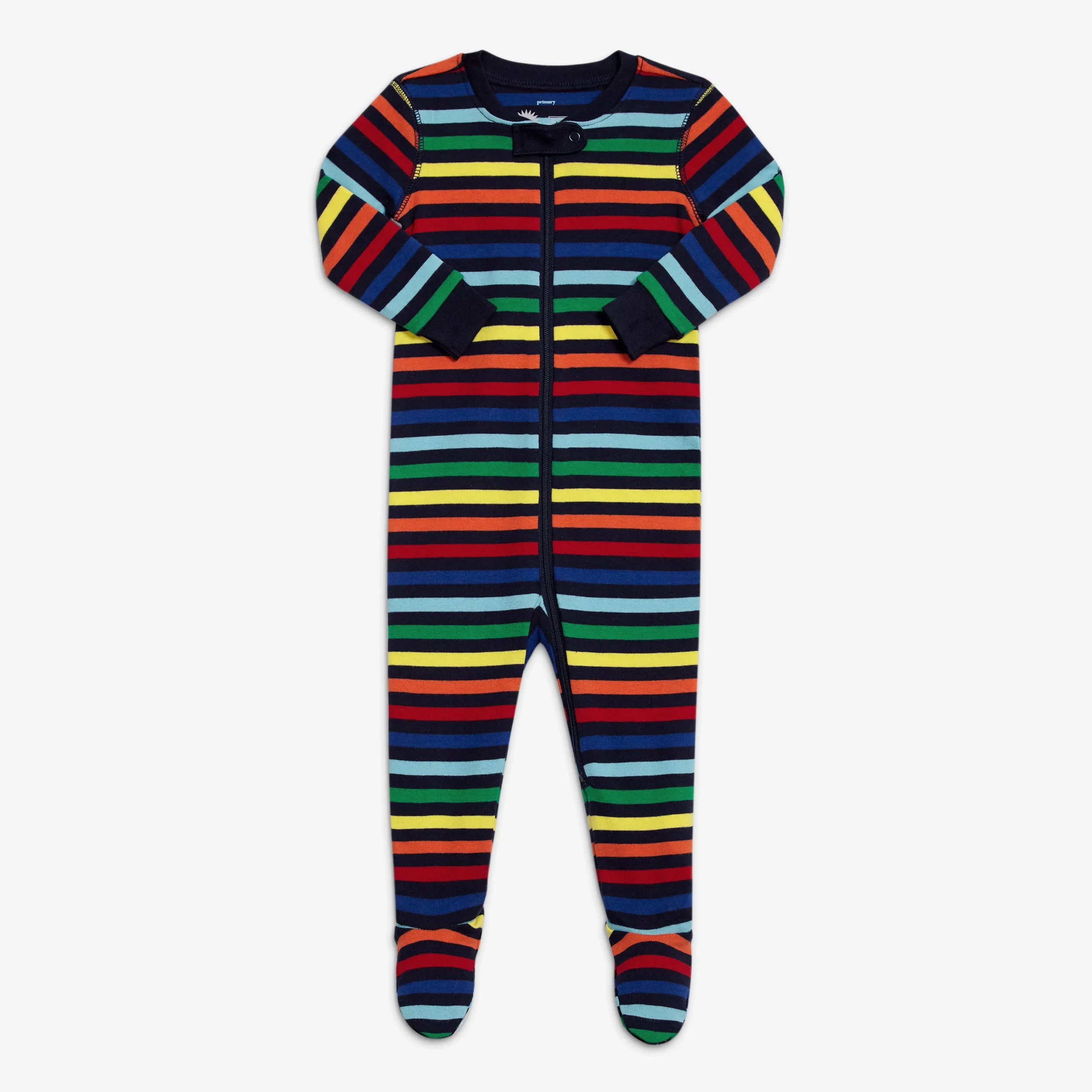 Clearance baby organic zip footie in rainbow (sizes 0-24m)