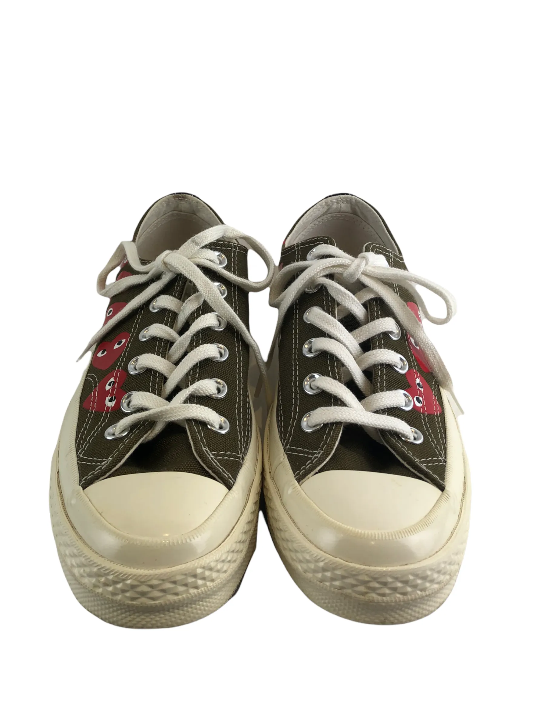 Converse Khaki Green X Comme Des Garçons Trainers - U.K. 6