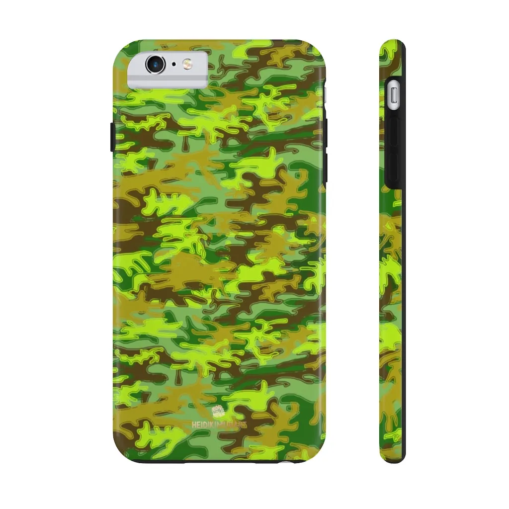 Cool Green Camo iPhone Case, Camouflage Case Mate Tough Samsung Galaxy Phone Cases