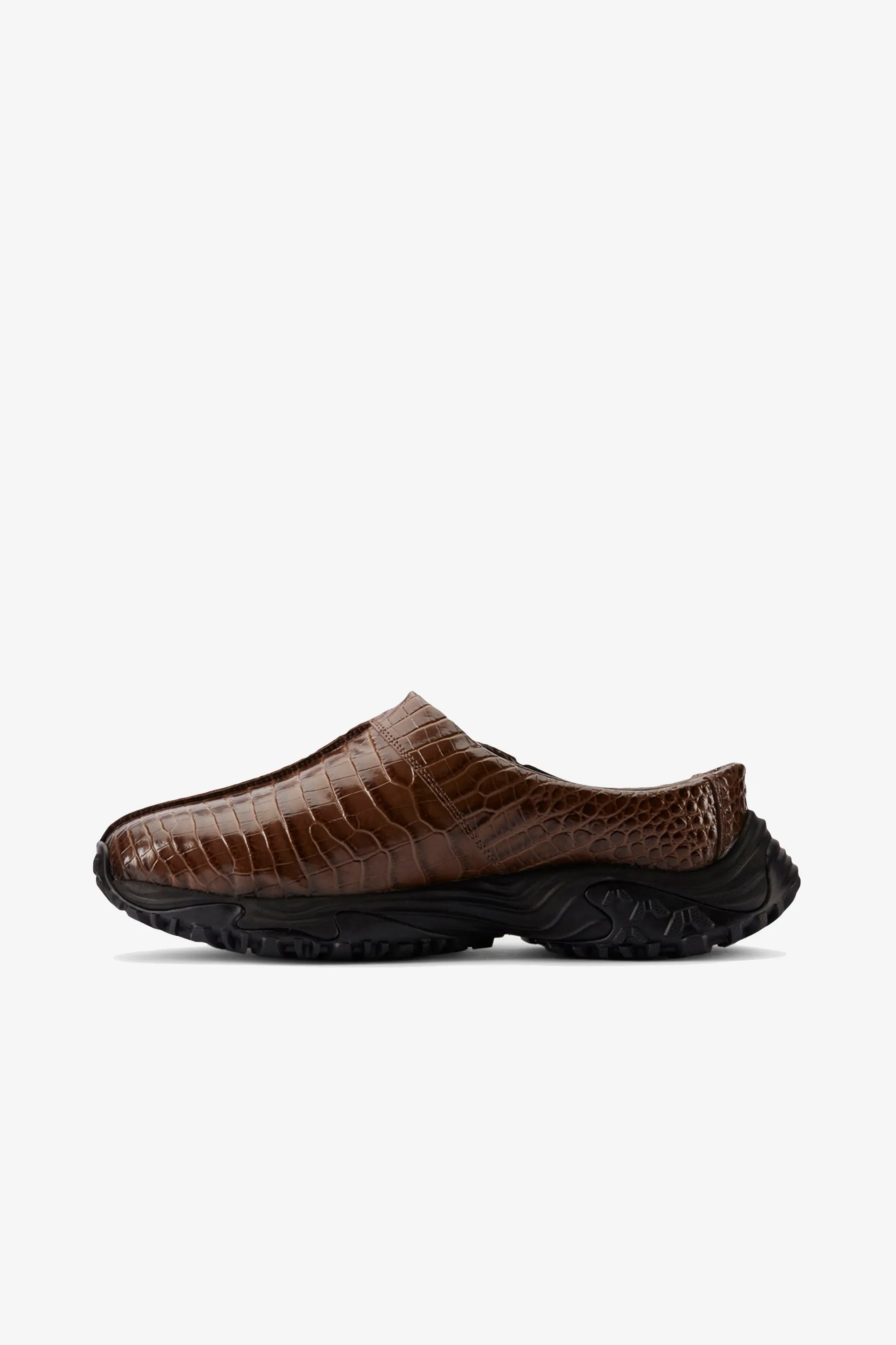 Cur Clog 1 W Brown Croc Lea