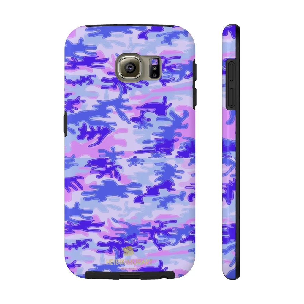 Cute Purple Camo iPhone Case, Pink Best Army Camouflage Case Mate Tough Phone Cases