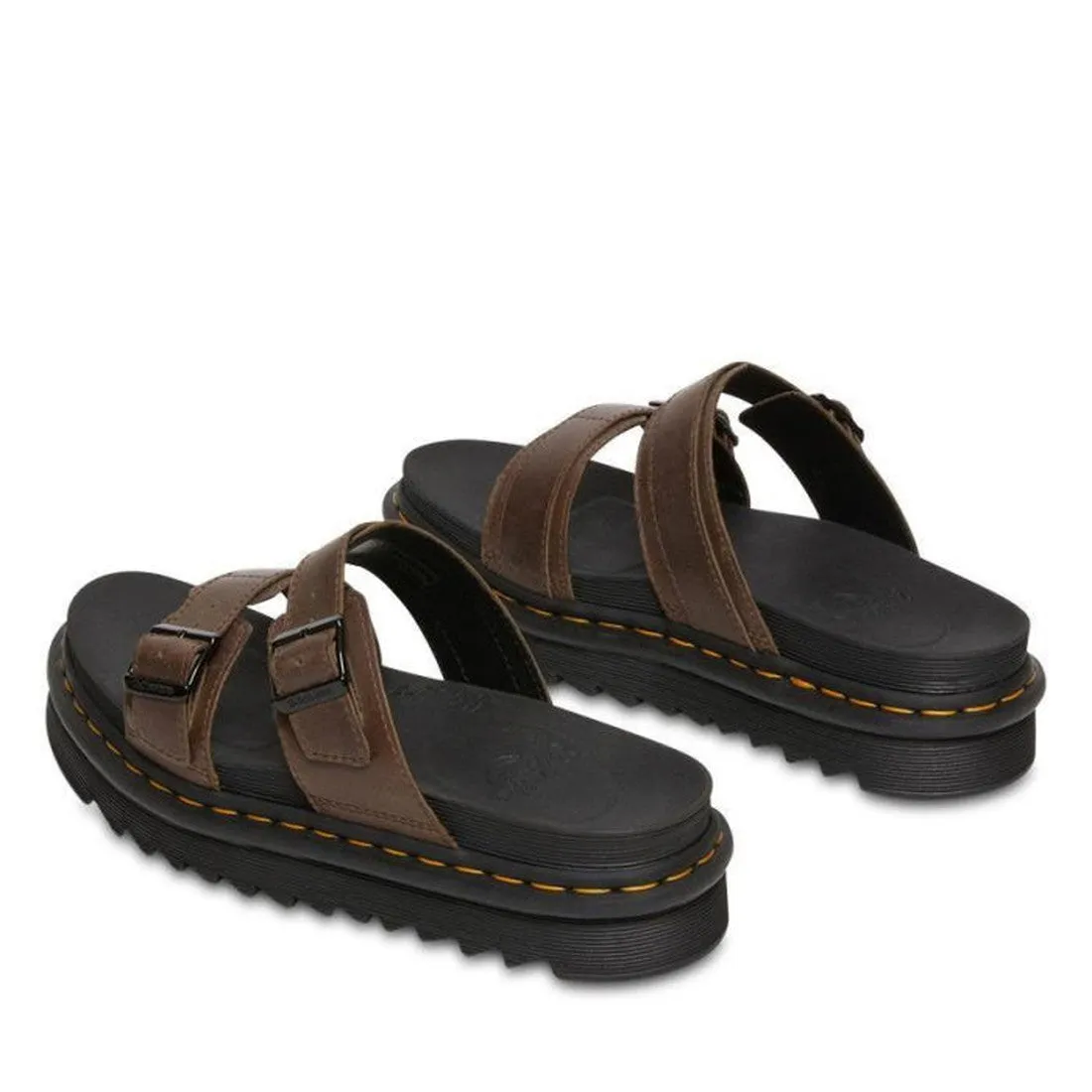 Dr Martens -  Myles Dark Brown Oiled Illusion Sandal