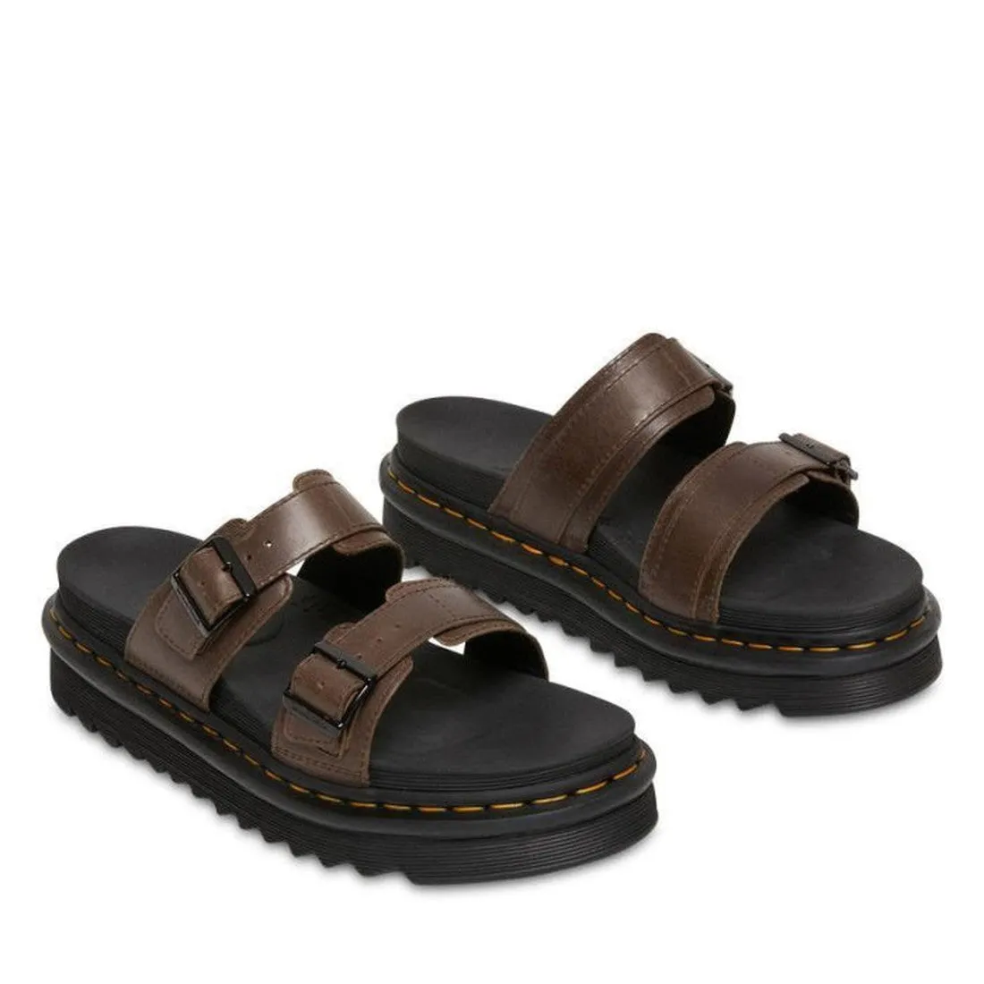 Dr Martens -  Myles Dark Brown Oiled Illusion Sandal