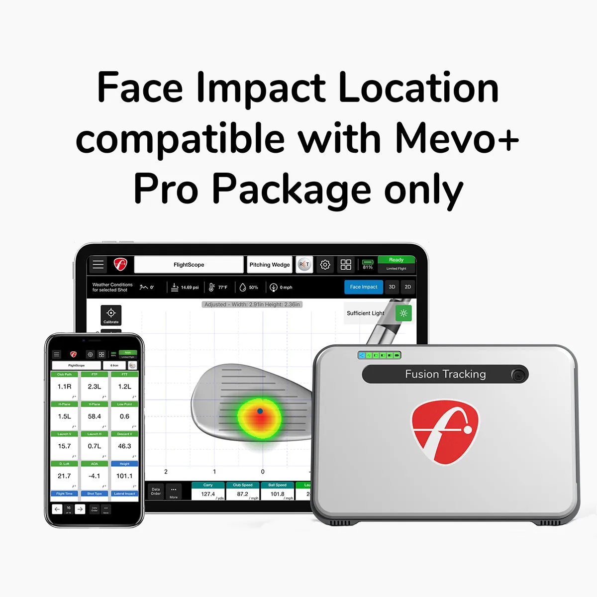 FlightScope Face Impact Location for Mevo  Pro Package