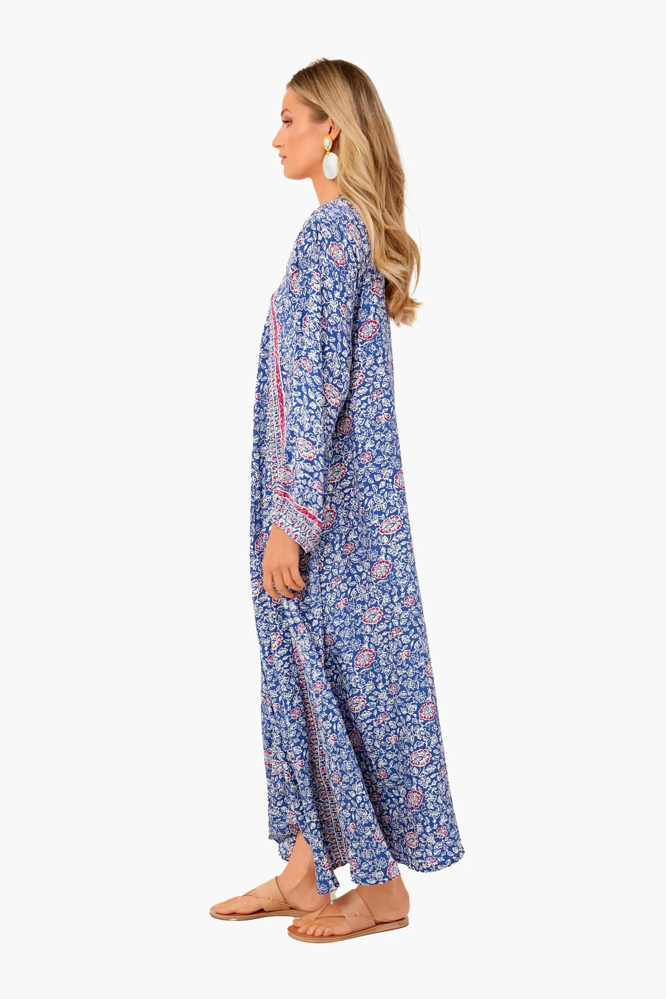 Floral Print Pellicano Blue Fiore Maxi