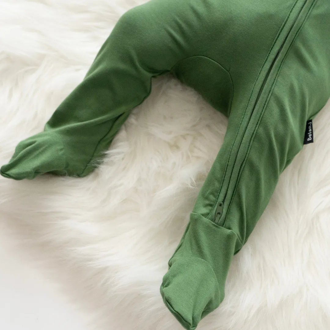 Footed Zipper Sleeper - Evergreen