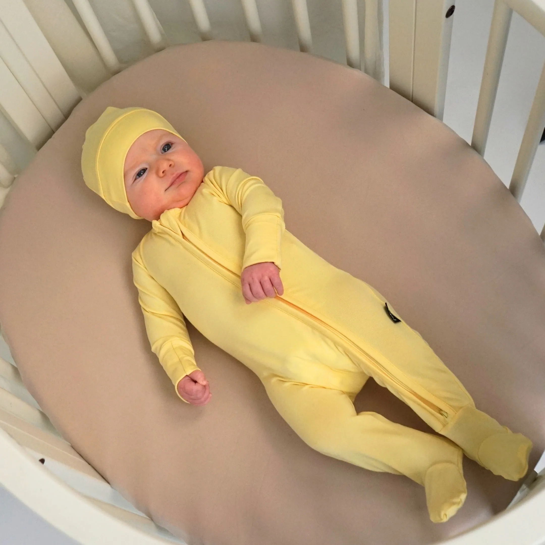 Footed Zipper Sleeper - Mellow Yellow