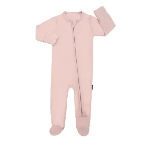 Footed Zipper Sleeper - Rose Quartz