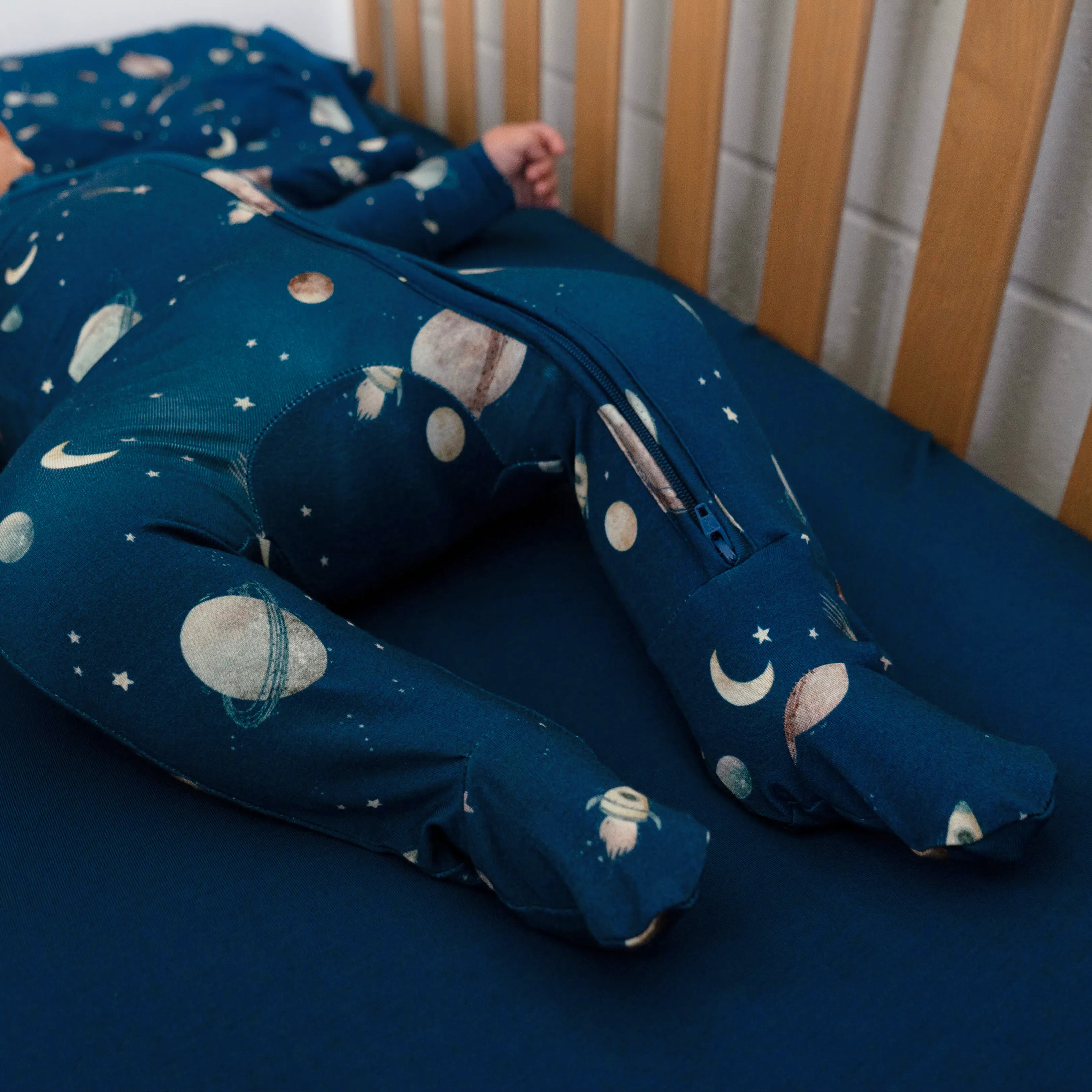 Footed Zipper Sleeper - Space