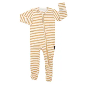 Footed Zipper Sleeper - Sun Stripe