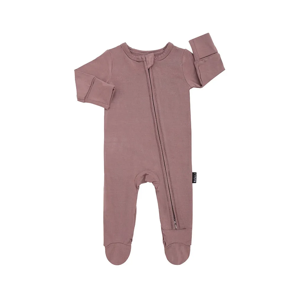 Footed Zipper Sleeper - Twilight Mauve