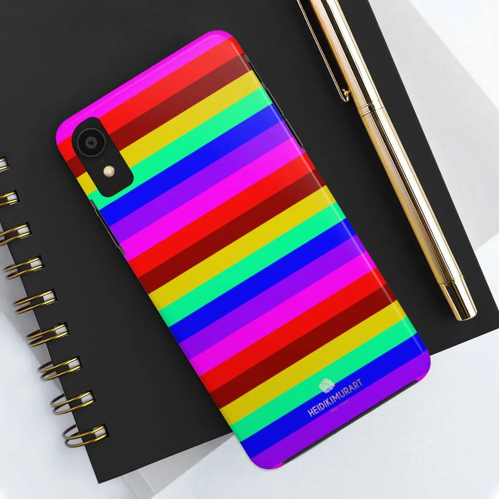 Gay Pride Colourful iPhone Case, Bright Case Mate Tough Samsung Galaxy Phone Cases