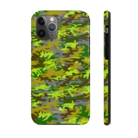 Grey Green Camo iPhone Case, Military Print Case Mate Tough Samsung Galaxy Phone Cases