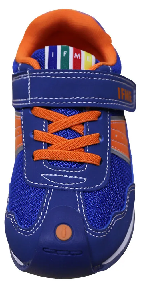 IFME Kid's Racer Velcro Lace Up Casual Sneakers