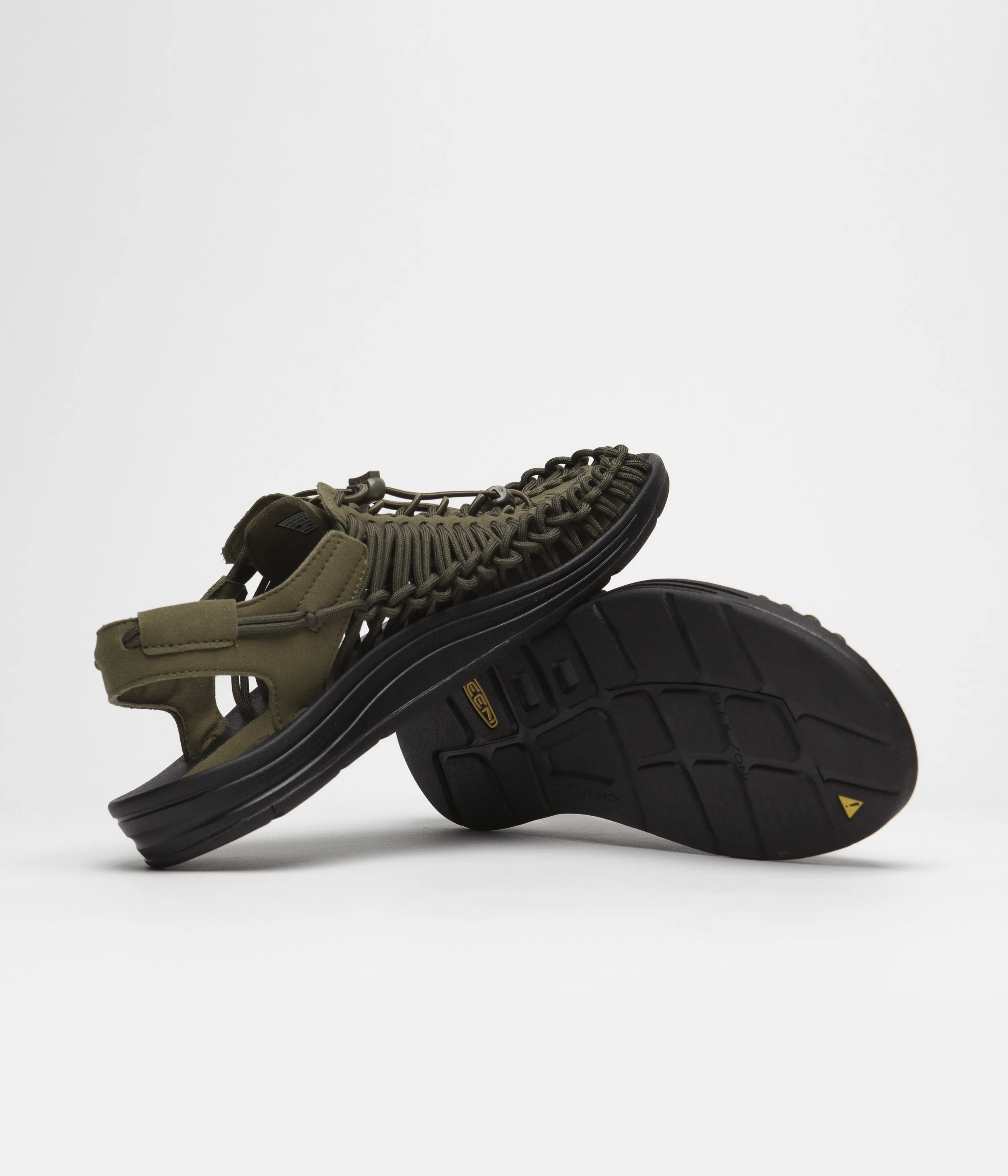 Keen Uneek Sandals - Dark Olive / Black