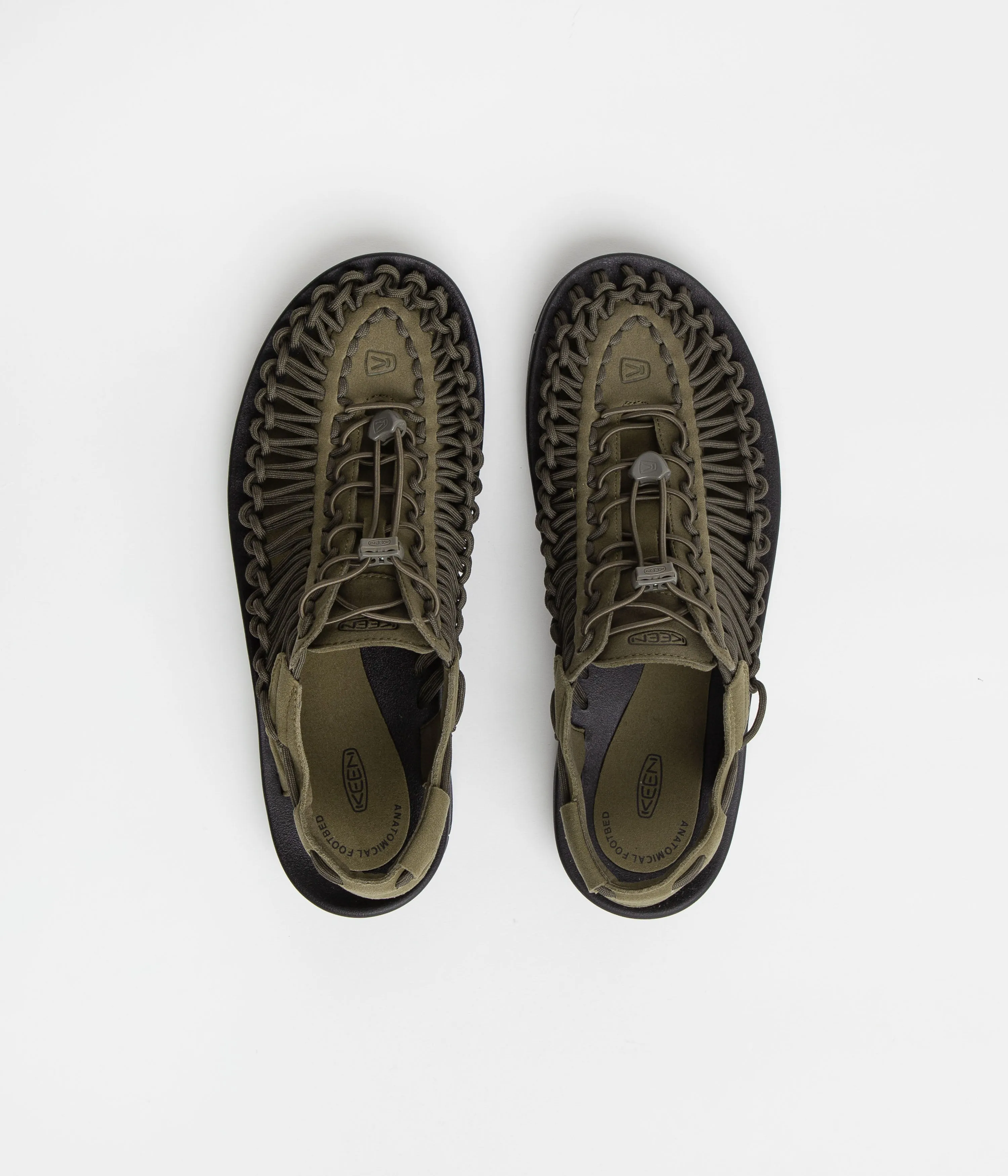 Keen Uneek Sandals - Dark Olive / Black