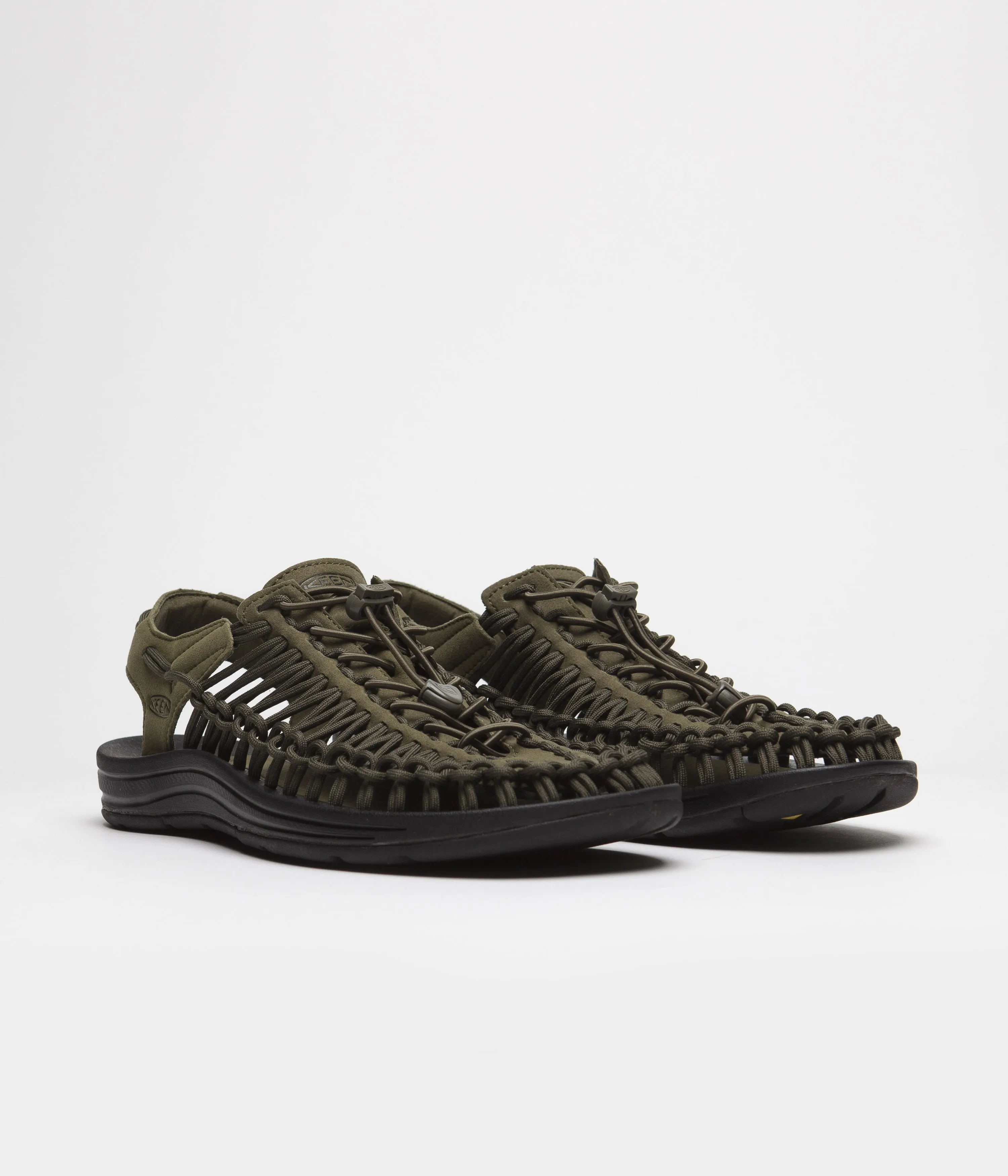 Keen Uneek Sandals - Dark Olive / Black