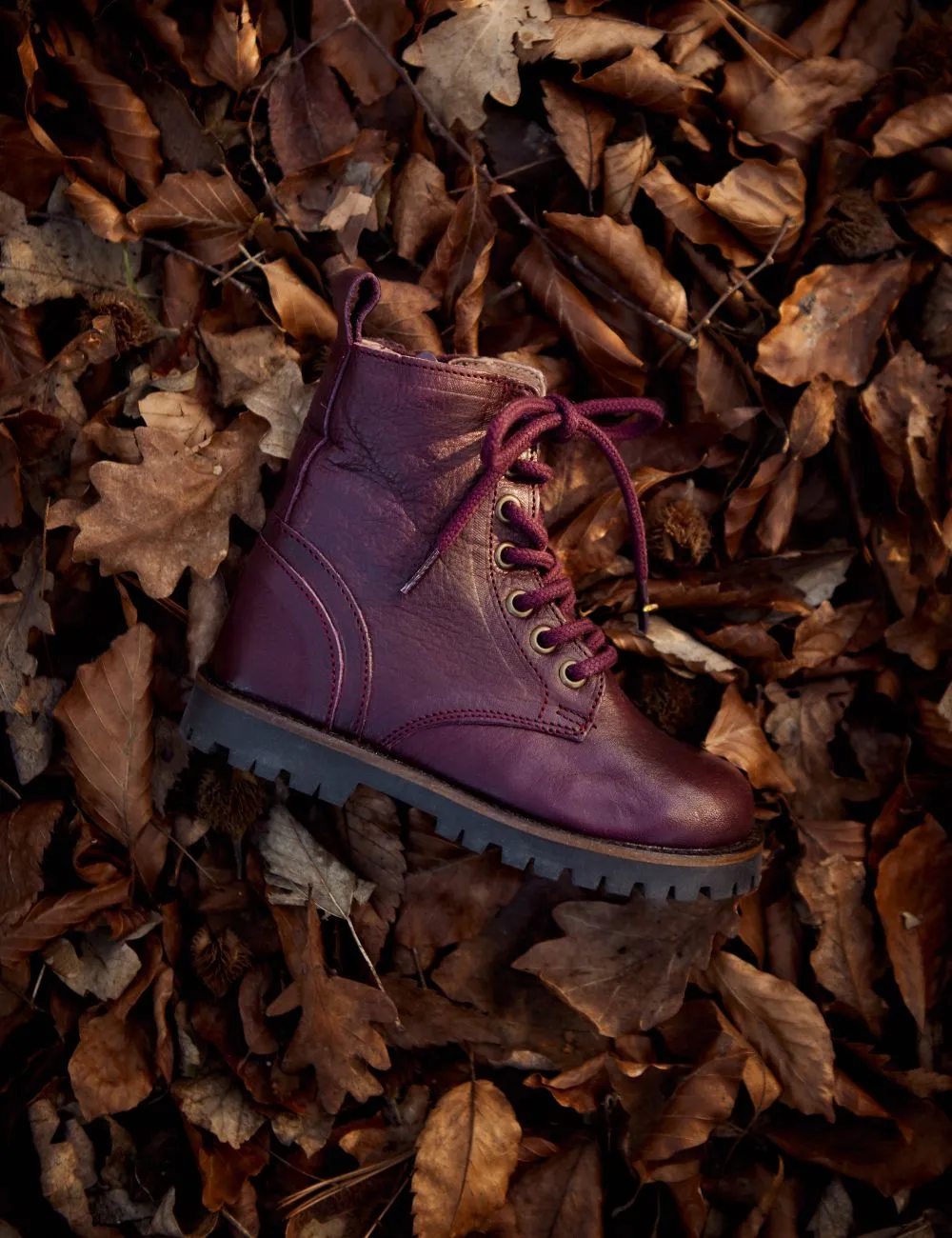 Lace-up Boot - Plum